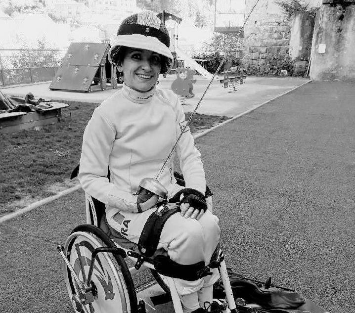 Circee-peloux soutenue par Rex Rotary via la ligue handisport AURA et le club H+Sport Circée Peloux sportive de haut niveau en escrime fauteuil