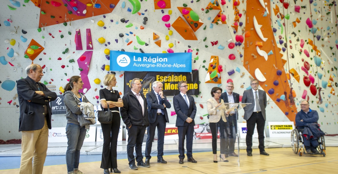 Inauguration du mur d'Escalade à Tassin/Charbonnières La Dégaine-Le SIOL le 2 mai 2019
