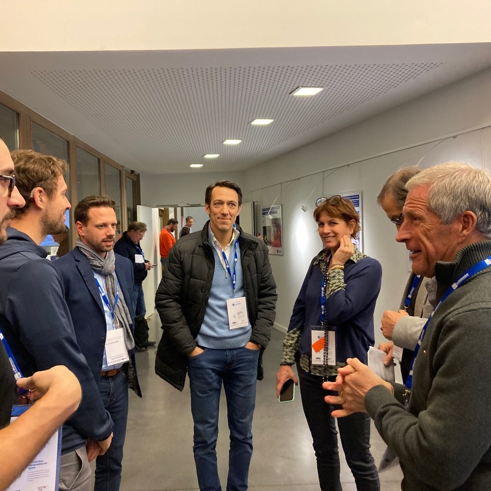 Soirée entrepreneurs du Grésivaudan le 22 novembre 2023 pour présenter le club des partenaires H+Sport . photo de Hyacinthe deleplace Antoine Collomb patton, Loic Lagez Dominique Ragot Christian Nicolas et Emmanuelle Tamisier