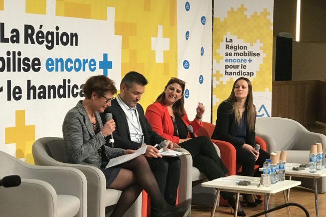 Emmanuelle Thomas (COLIBRI-PARTNERS), Stéphane Rivière (TALENTEO) Sandrine Chaix et Emmeline Comte