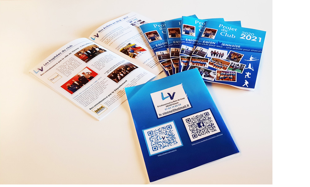 Livret A5 du Projet Associatif 2020-2021 pour la Légion Viennoise, le club historique de gymnastique de Vienne